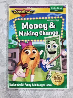 Money & Making Change DVD Rock 'N Learn Grades 2 & Up Widescreen Award Winning